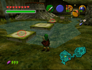 Stone stepping stones in Kokiri Forest