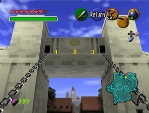 Wonderitems on the drawbridge in Hyrule Field