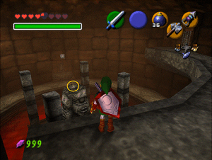 Wonderitem above the eye statue in GTG