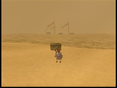 Wasteland crates near fortress