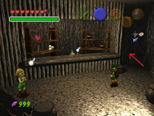 Shop wonderitem in kokiri forest