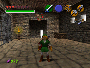 Wonderitem in the skull at the exit to jail cells