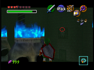 Wonderitem above the door of the triple pot room of Shadow temple